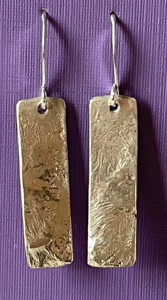 Reticulated Sterling Silver (Fused) Rectangles on Copper