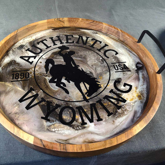 " Authentic Wyoming Tray 1890 " USA Tray