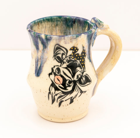 " Kissing Cow " Stoneware Mug