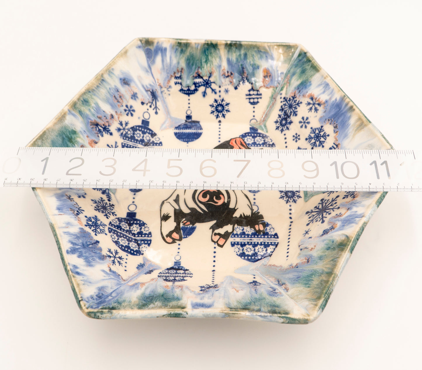 " Santa Pig " Stoneware Serving Bowl