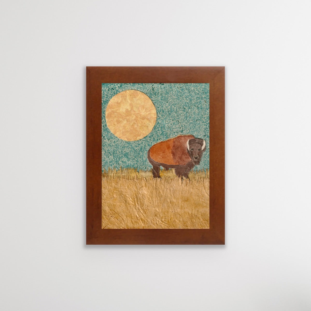 Paper Collage Print- "Tatanka Fields of Gold"