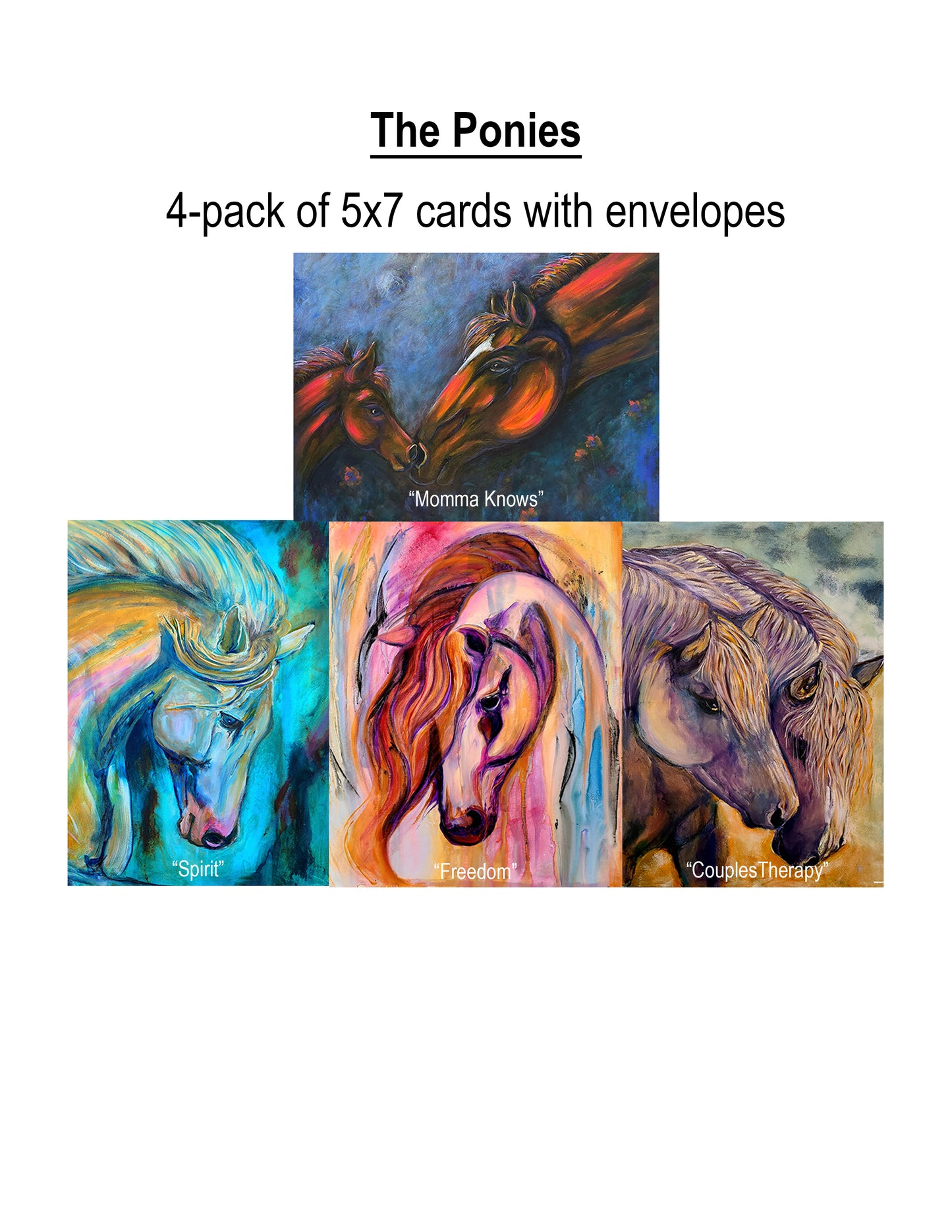 " The Ponies " Greeting Card Pack