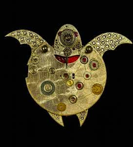 Original Sculpture Art- " Salvador " the Sea Turtle