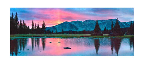 The Snowy Range Red Sunset Card