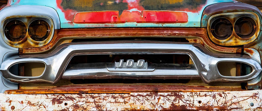 Framed Photograph - " Toothless " 1958 GMC Truck Grill