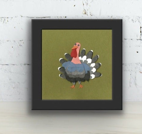 " Turkey Time " Paper Collage Art