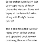 Beautiful Wyoming Skies and Rusty the Ranch Horse series. This book is a top five star rating