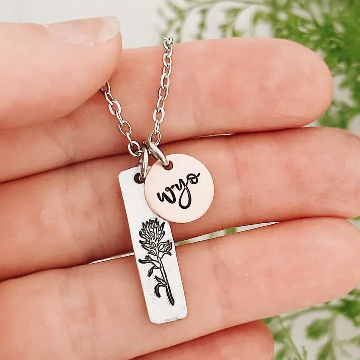 Necklace - Indian Paintbrush and Wyo