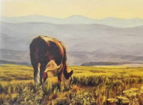 " Chicca's Brown Cow " Greeting Card