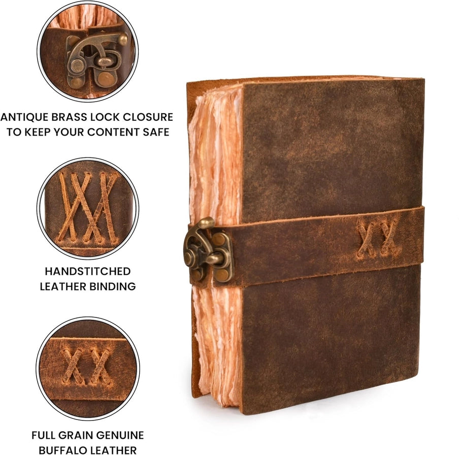 Leather Journal- Handmade Vintage Style