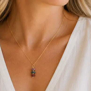 Necklace -Fancy Jasper and Gold Chain