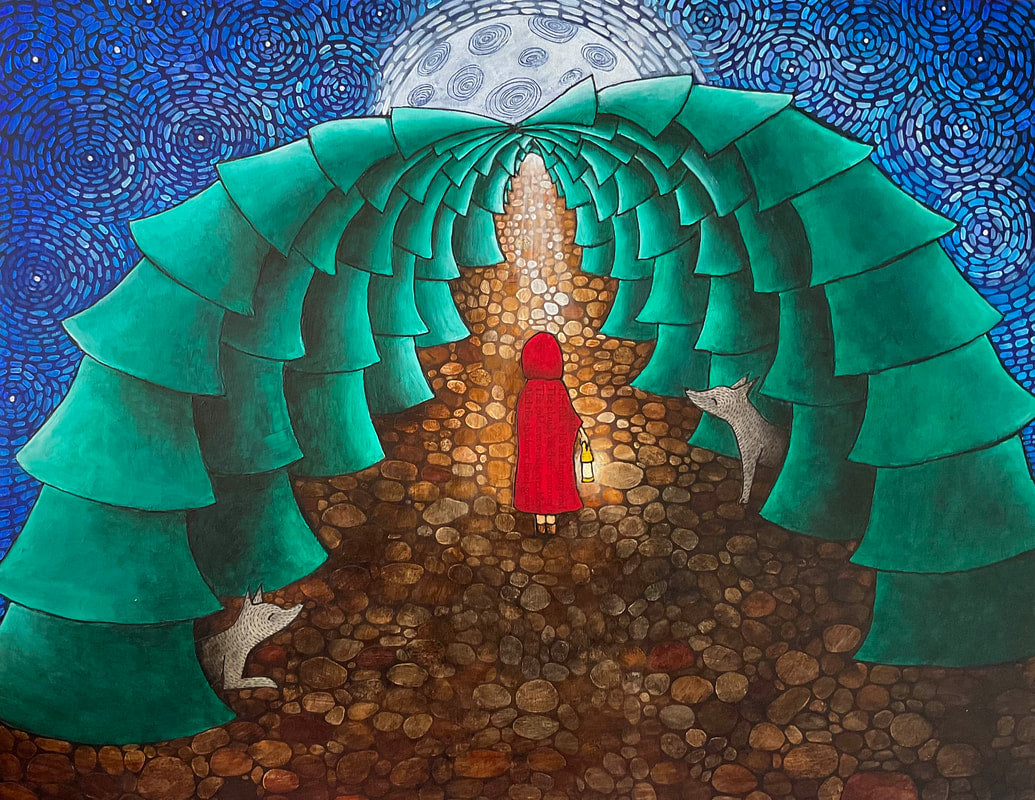 Framed Print - "Enveloped" Figure in Woods