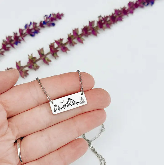 Necklace - Mountain Nature Scene