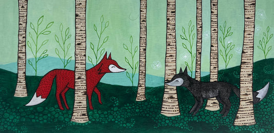Print -"In the Emerald Forest" Fox