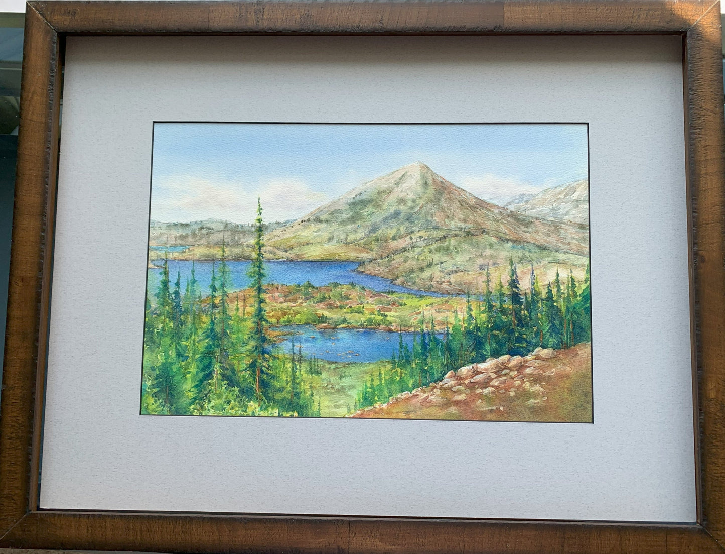Framed Original Watercolor- " Last Day of Summer "