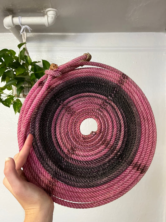 Ornamental Pink Flat Rope Basket