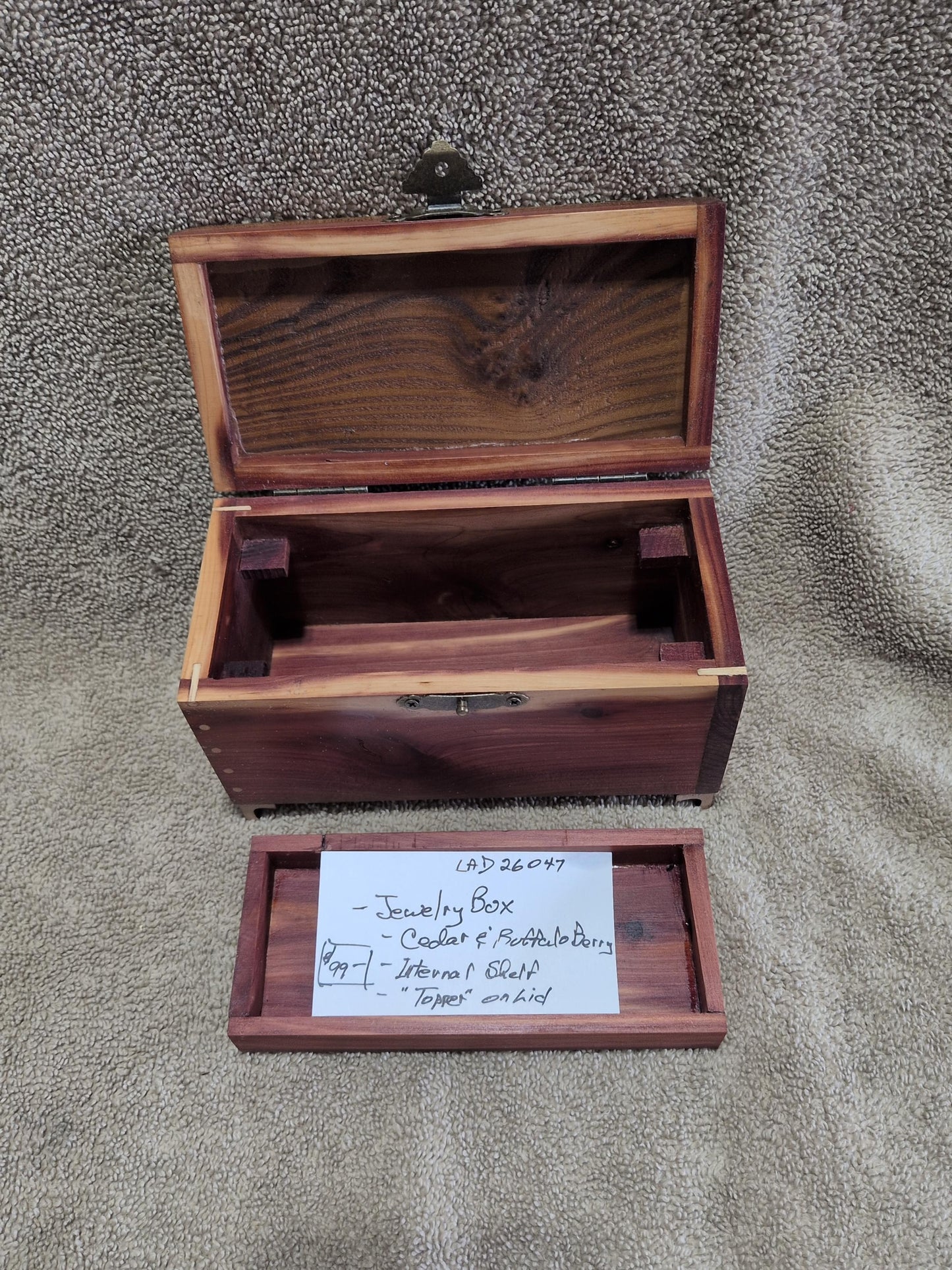 Keepsake/Jewelry Box - Cedar with Horse Engraving