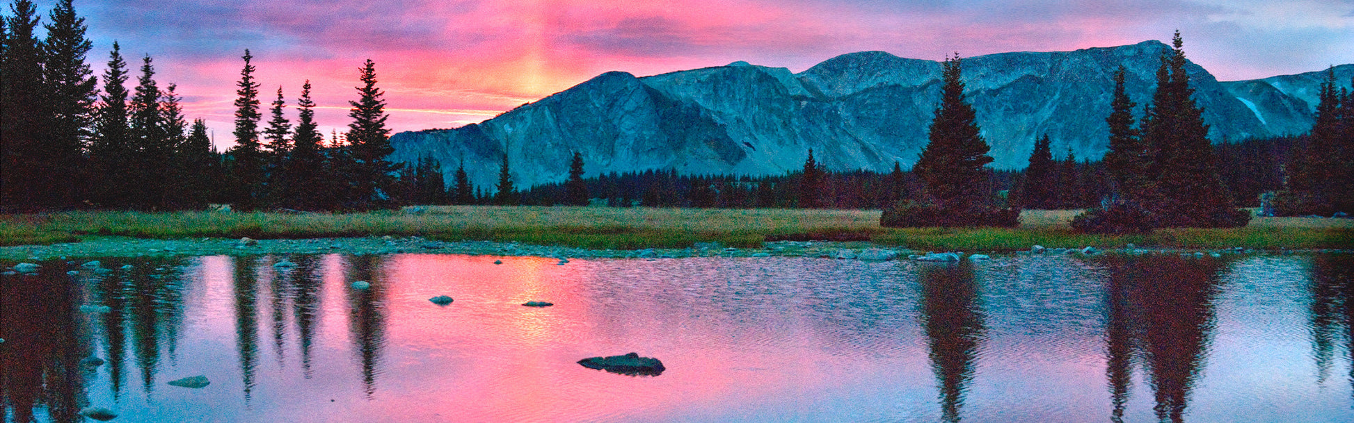 Red sunset in Snowy Range bookmark