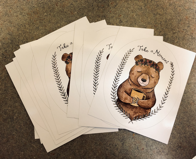 Sticker- "Take A Moment " Bear