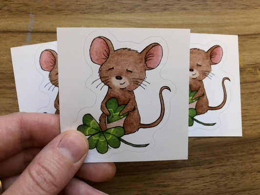 " Lucky Mouse " Sticker