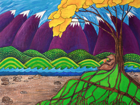 " Comforts of Home " Mixed Media Print