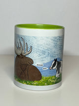 " Greetings"  Coffee Mug Cow and Moose