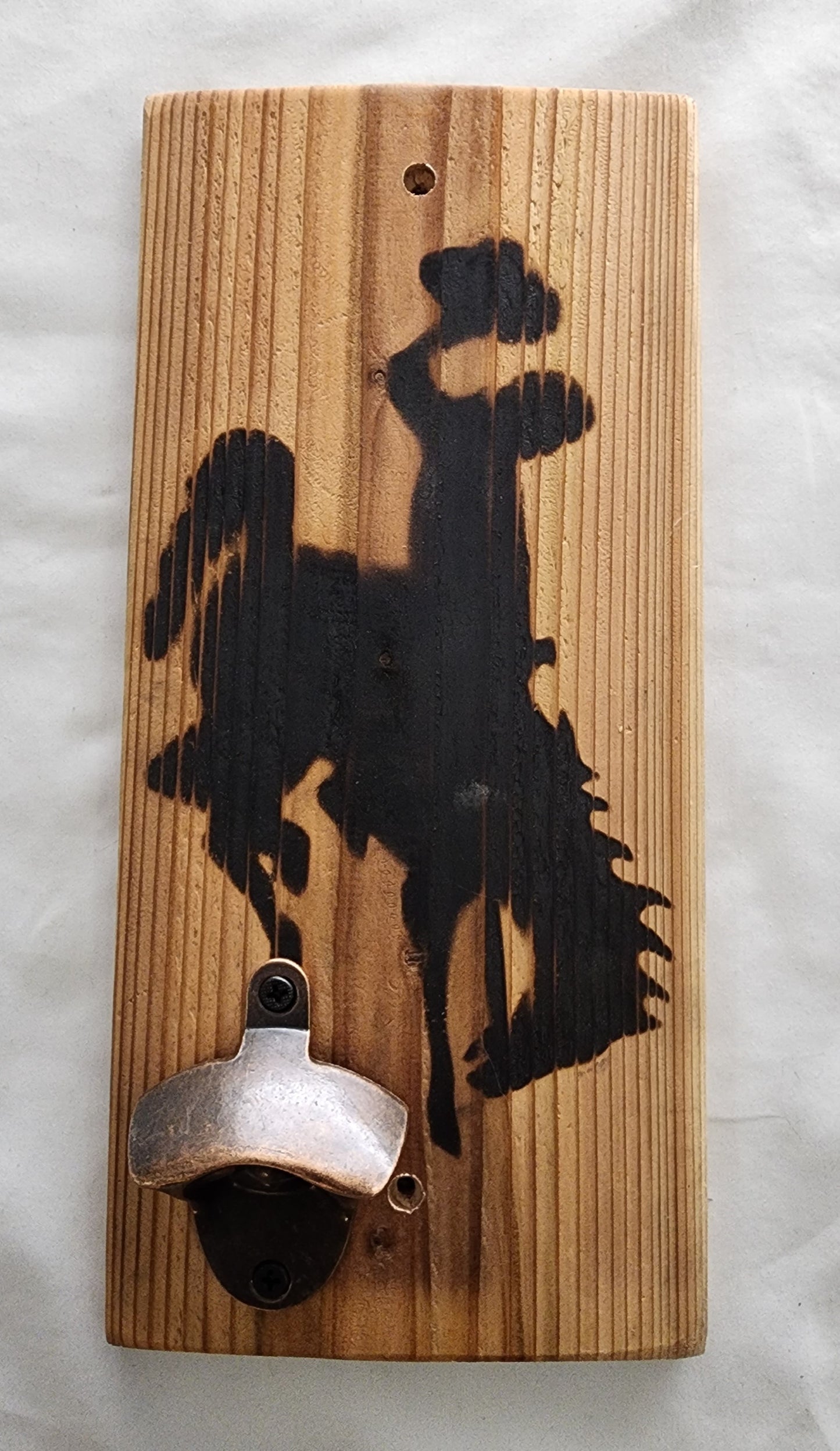 Wyoming Bucking Bronc Wall Mount Bottle Opener
