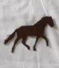 Horse Walking Rustic Patina Metal Magnet or Ornament