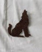 Wolf Howling Rustic Patina Metal Magnet