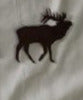 Bull Elk Rustic Patina Metal Magnet or Ornament
