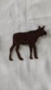Cow Moose Rustic Patina Metal Magnet or Ornament