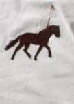 Horse Walking Rustic Patina Metal Magnet or Ornament