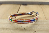 Magnetic Hinged Clasp Hand Braided Horsehair Bracelet