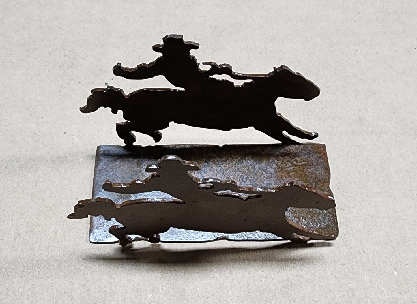 Cowboy on Galloping Horse Business Card Holder