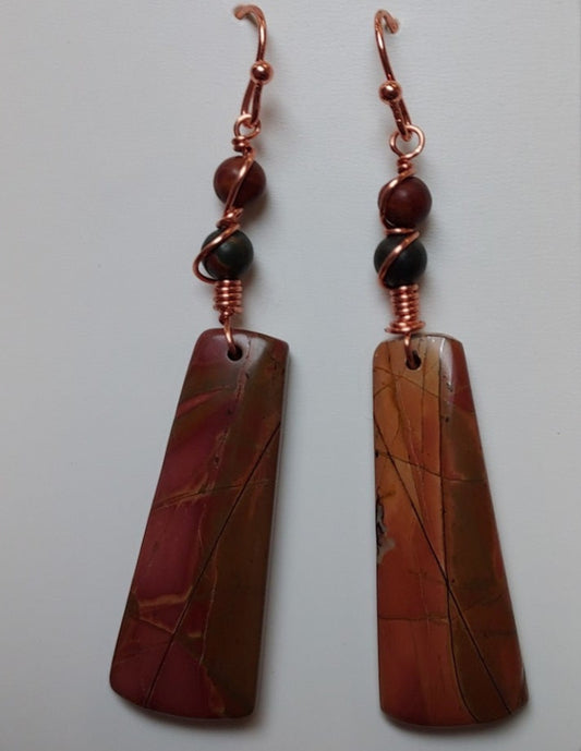 Cherry Creek Jasper with Copper Earrings