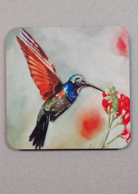 Blue Throated Hummingbird Coaster