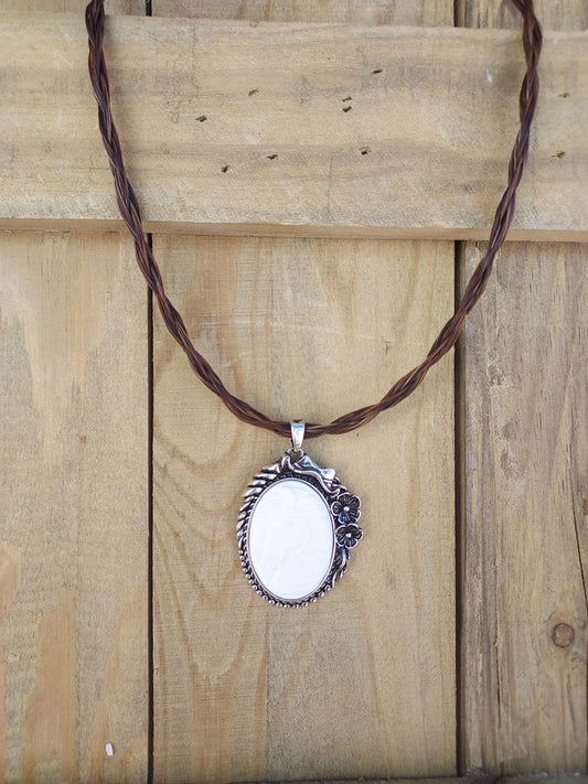 Necklace - Braided Horsehair with Horse Head Pendant