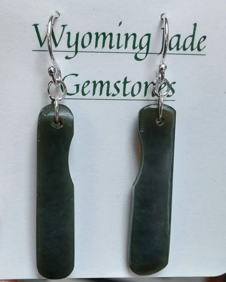 Wyoming Olive Jade Earrings
