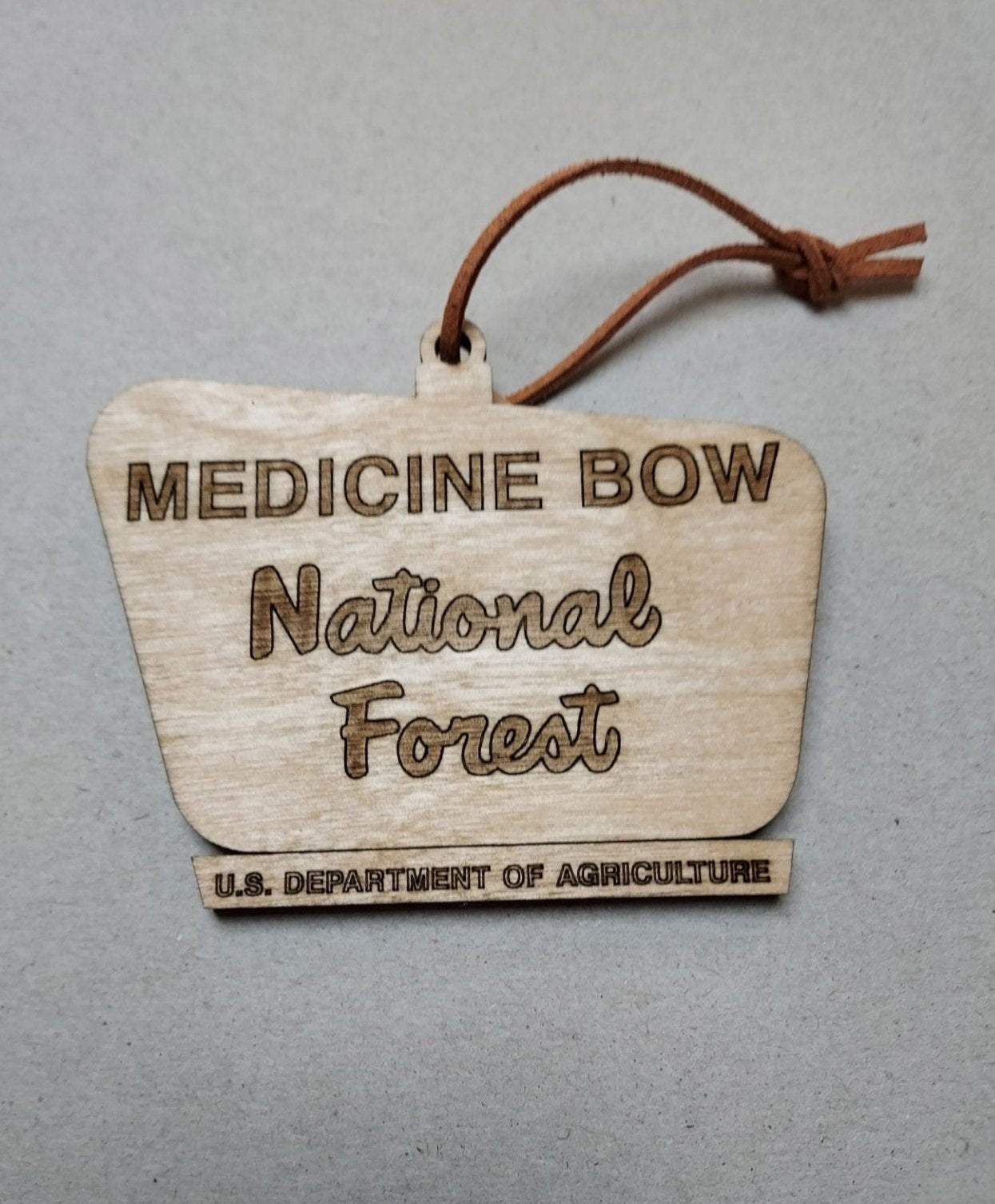 Medicine Bow National Forest Sign Wood Ornament