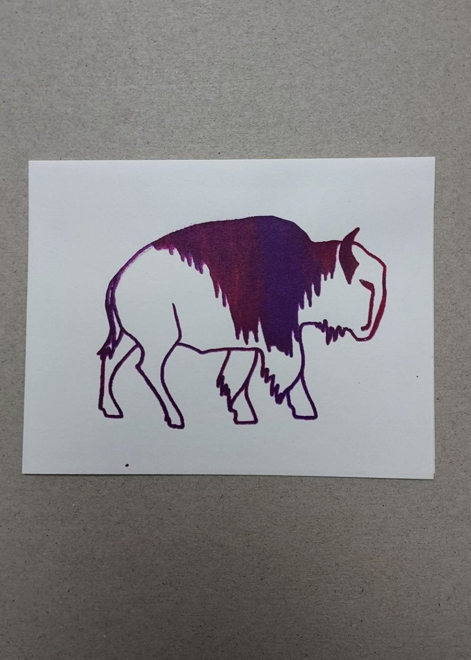 " Wyoming Wildlife " Silk Screen Greeting Card 4 Pack