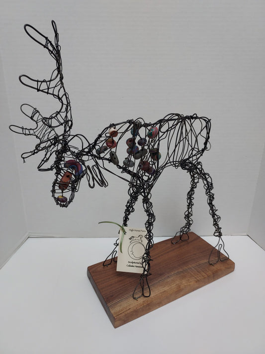 Wire Sculpture- Moose- "Mr. Marple the Moose "