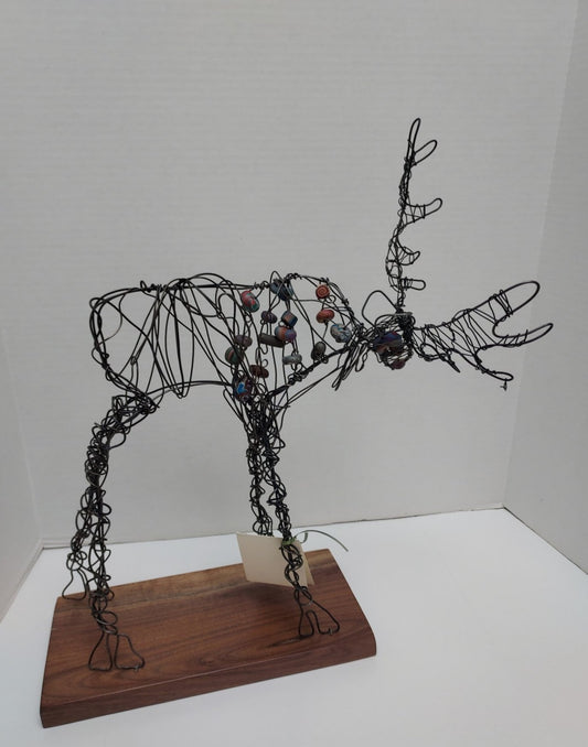 Wire Sculpture- Moose- "Mr. Marple the Moose "