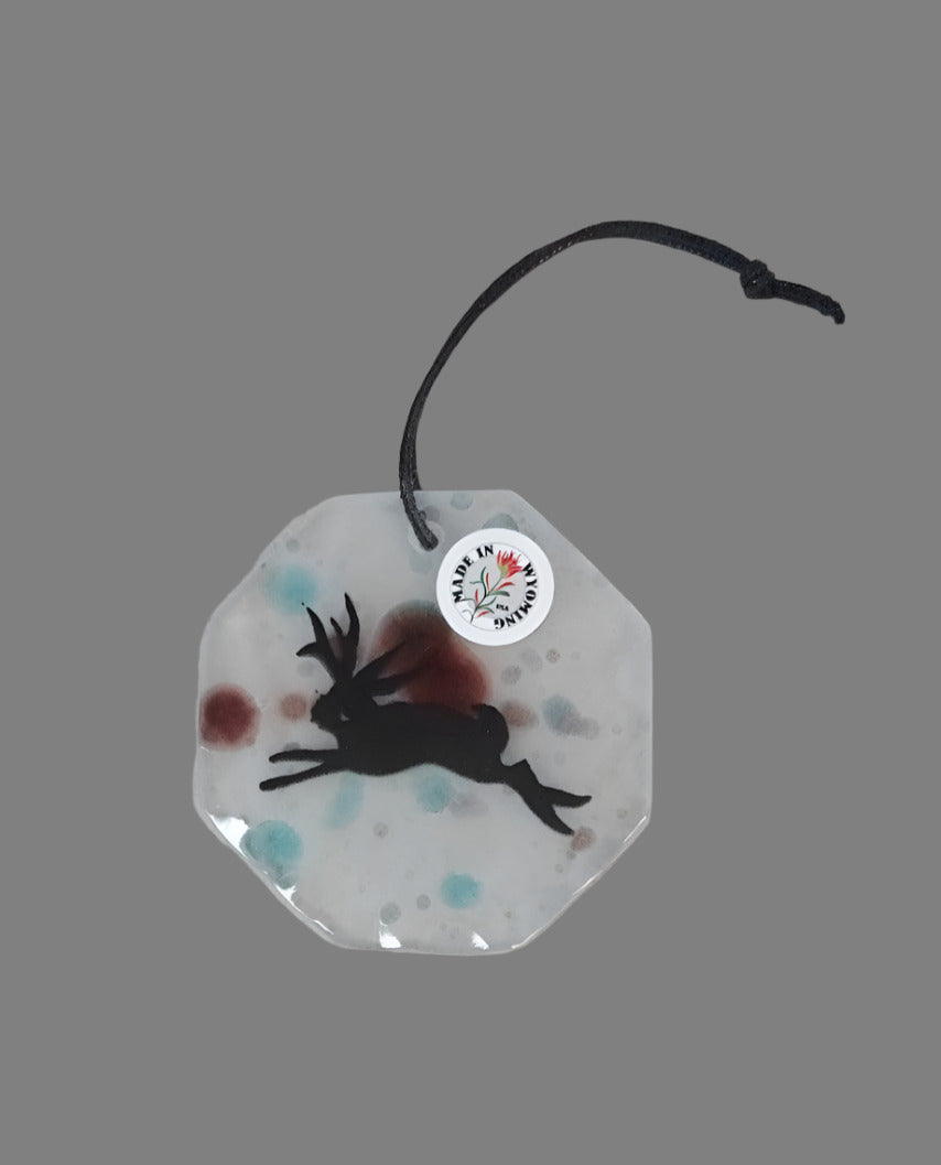 " Jackalope " Octagonal Ornament