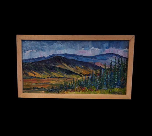 " Sheep Mountain from Above Albany " Framed Original Oil Painting