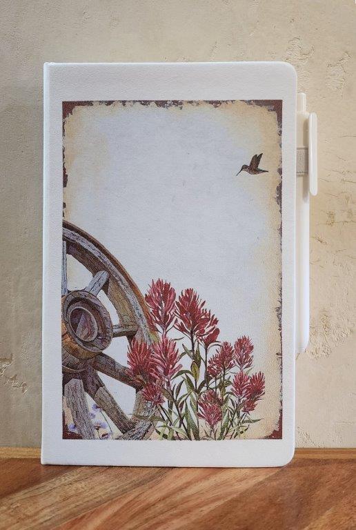 Indian Paintbrush White Journal with Pen