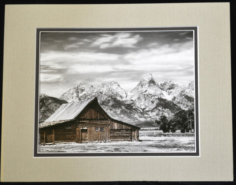 " In the Shadow of the Tetons " Matted Luster Print
