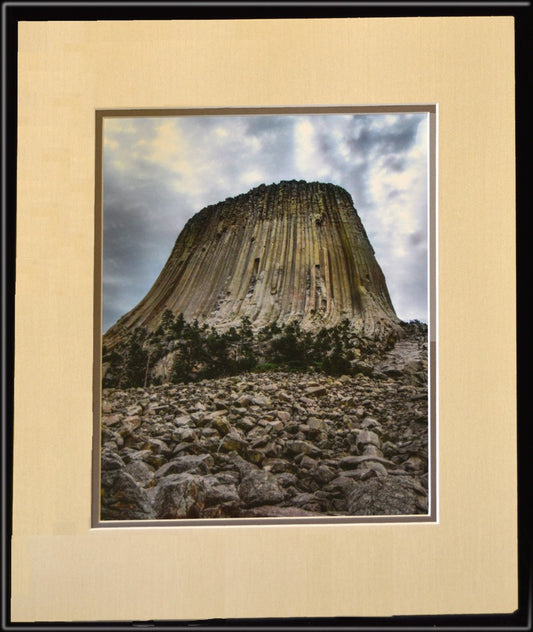 " Bear Lodge " Devils Tower Matted Luster Print