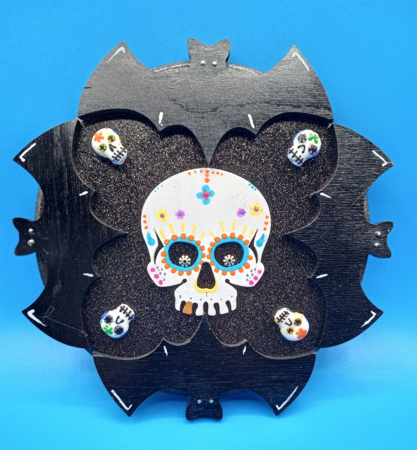 " Hi " Day of the Dead Mixed Media