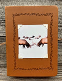 Brown Leather Sketchbook with Fighting Bull Elk Photograph