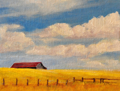 " Red Barn " Greeting Card